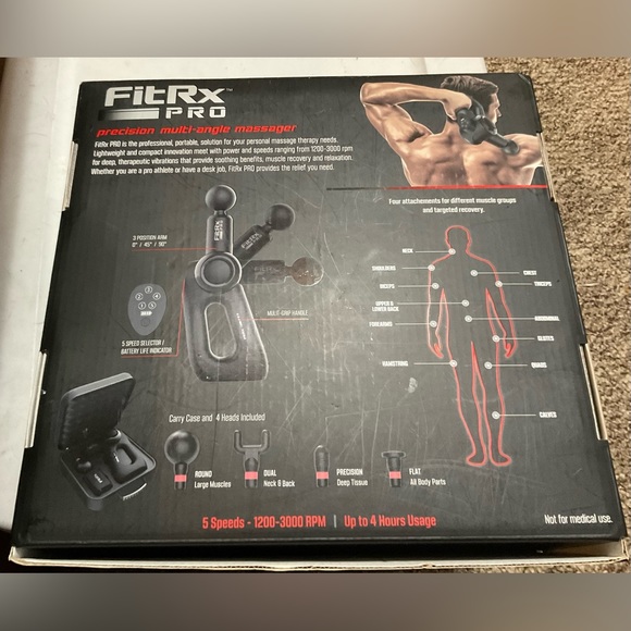 Tzumi Fit Rx Pro : Mussel massager with box and hard case multi angle massager - Picture 4 of 4